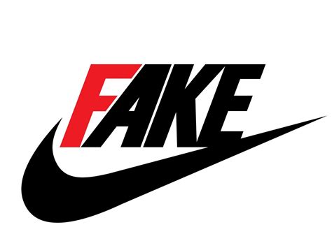 nike logo that says fake